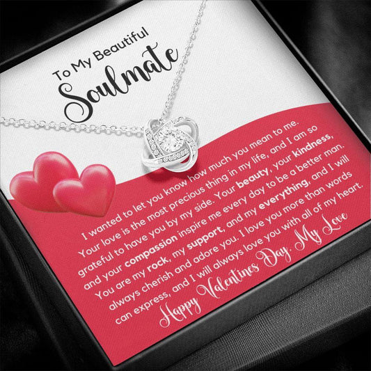 How much you mean to me Valentine's Soulmate Necklace JewelryGiftinum