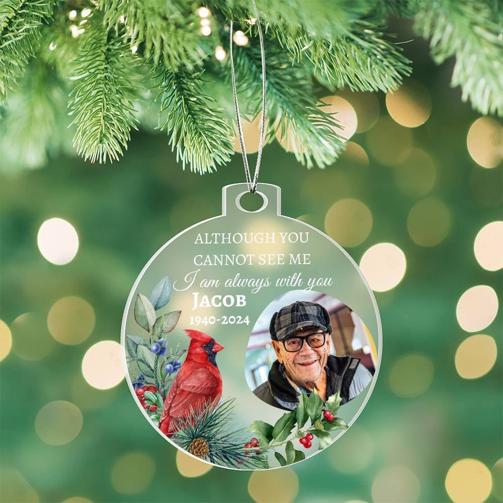 I am always with you | Personalized Memorial Photo Ornament Giftinum