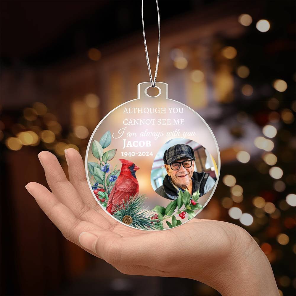 I am always with you | Personalized Memorial Photo Ornament Giftinum