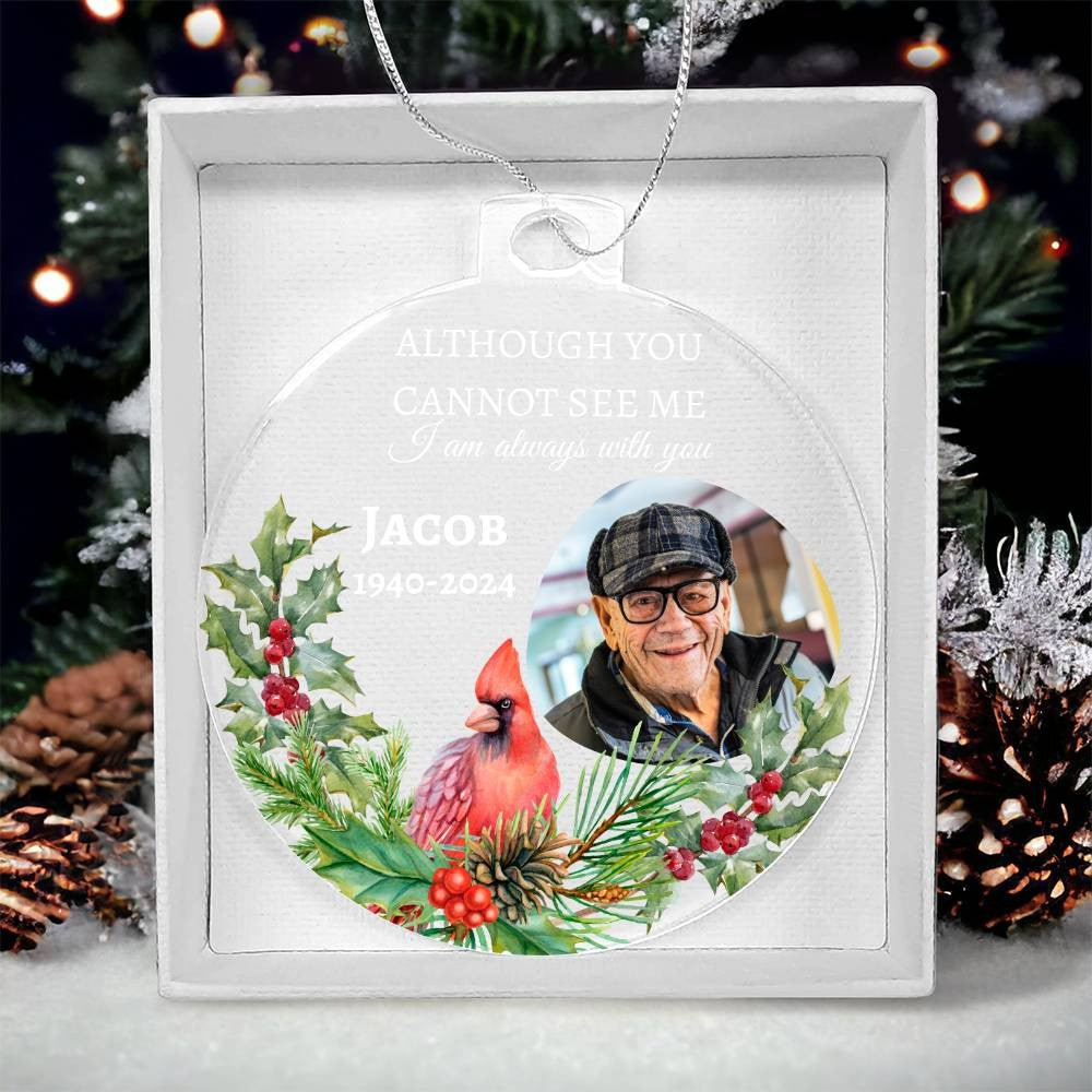 I am always with you | Personalized Memorial Photo Ornament Ornaments and Accents Giftinum