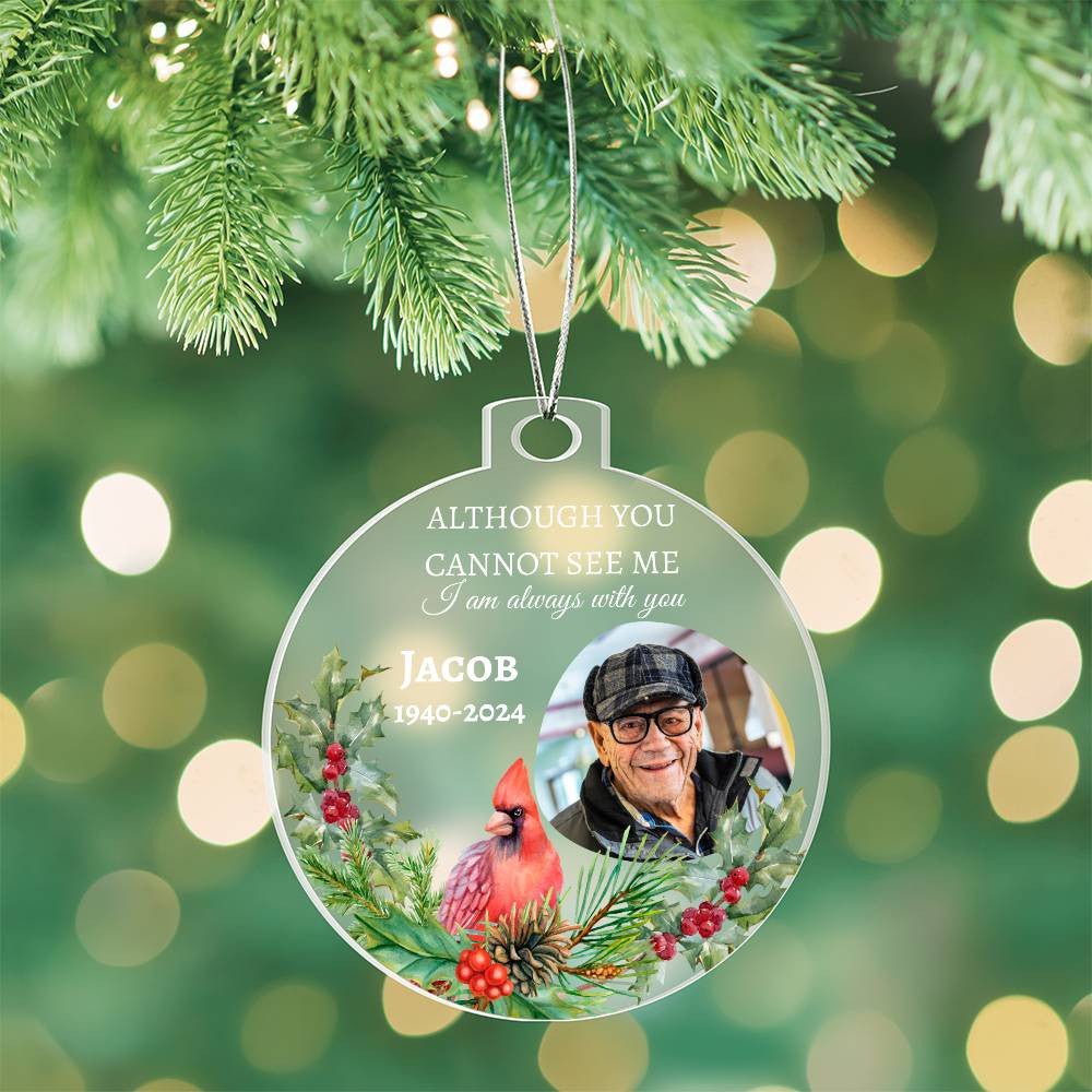 I am always with you | Personalized Memorial Photo Ornament Ornaments and Accents Giftinum