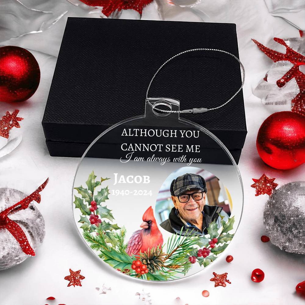 I am always with you | Personalized Memorial Photo Ornament Ornaments and Accents Giftinum