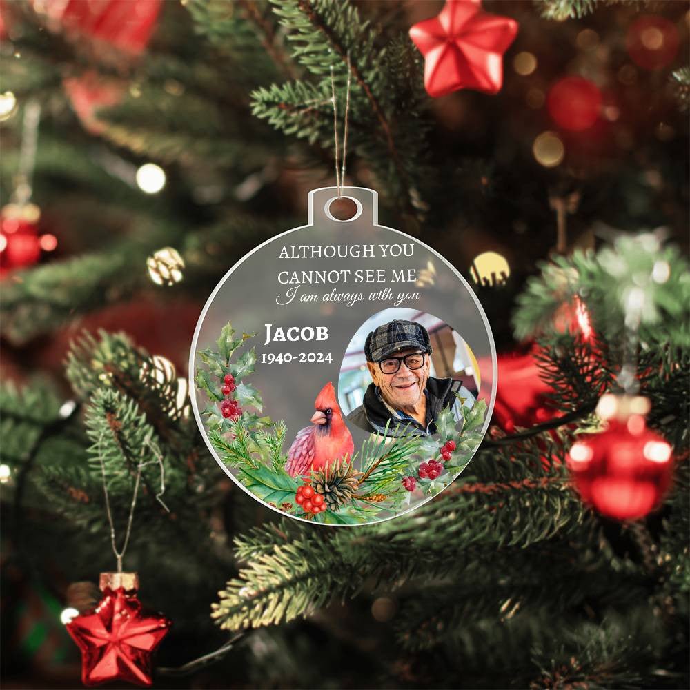 I am always with you | Personalized Memorial Photo Ornament Ornaments and Accents Giftinum