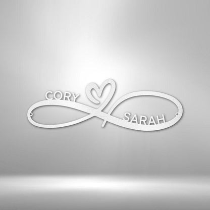 Infinity Couples Monogram - Steel Sign Steel SignGiftinum