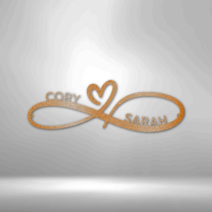 Infinity Couples Monogram - Steel Sign - Premium Steel Sign - Just $54.95! Shop now at Giftinum