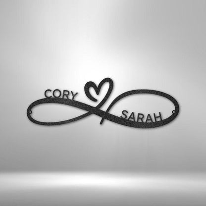 Infinity Couples Monogram - Steel Sign Steel SignGiftinum