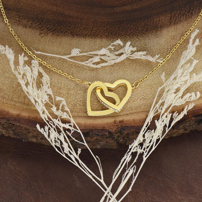 Interlocking Hearts Necklace (Yellow & White Gold Variants) Giftinum