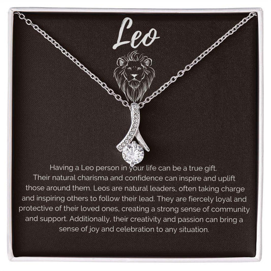 Leo Zodiac Birthday Necklace JewelryGiftinum