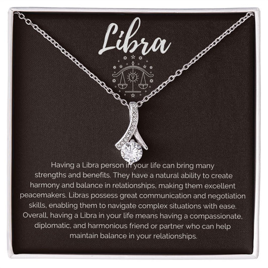 Libra Zodiac Birthday Necklace - Premium Jewelry - Just $119.95! Shop now at Giftinum