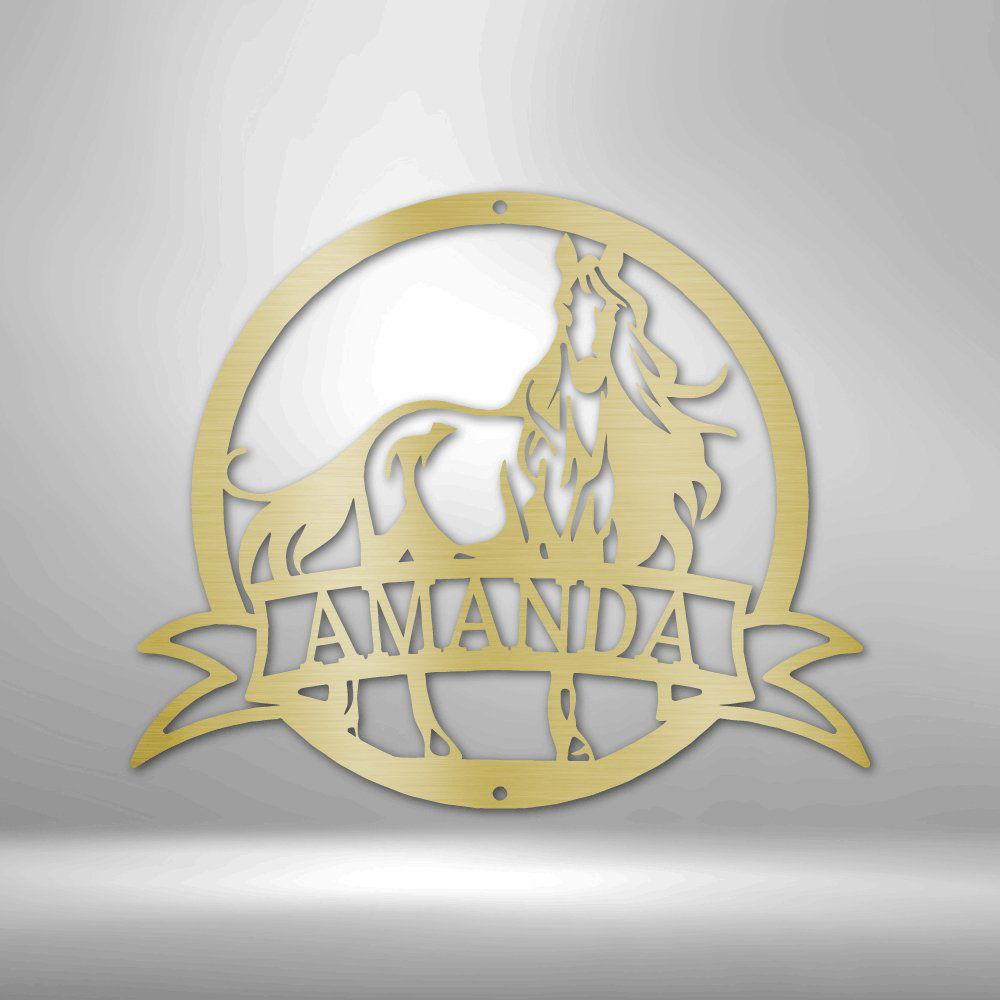 Majestic Horse Monogram - Steel Sign Steel SignGiftinum