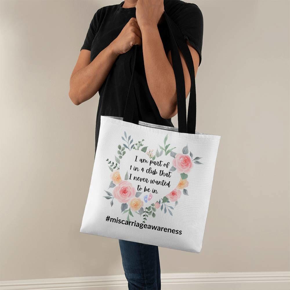 Miscarriage awareness tote bag JewelryGiftinum