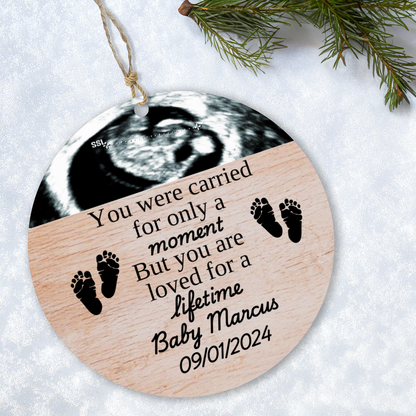 Personalized Miscarriage Baby Loss Wood Ornament