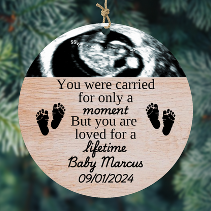 Personalized Miscarriage Baby Loss Wood Ornament