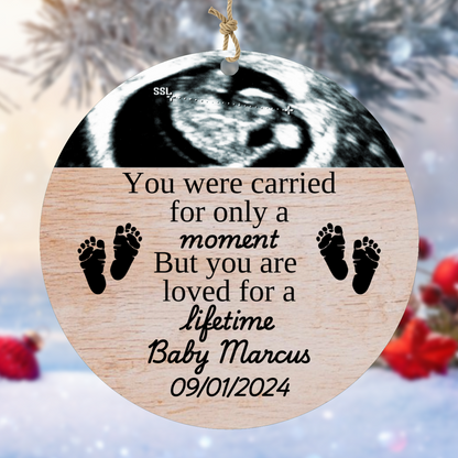 Personalized Miscarriage Baby Loss Wood Ornament