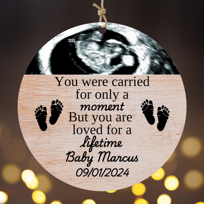 Personalized Miscarriage Baby Loss Wood Ornament