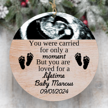 Personalized Miscarriage Baby Loss Wood Ornament