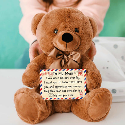 Mom Teddy Bear Gift - Hug this bear - Premium Teddy Bear with Canvas Message Card - Just $39.95! Shop now at Giftinum