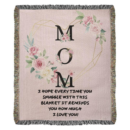 Mom Woven Blanket | Snuggle with Blanket BlanketsGiftinum