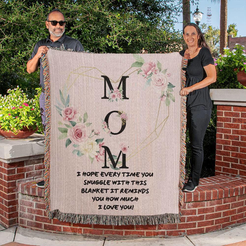 Mom Woven Blanket | Snuggle with Blanket BlanketsGiftinum