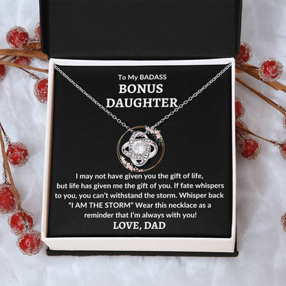 My Badass Bonus Daughter Necklace - If fate whispers Jewelry Giftinum