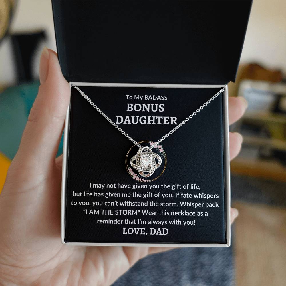 My Badass Bonus Daughter Necklace - If fate whispers Jewelry Giftinum