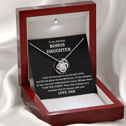 My Badass Bonus Daughter Necklace - If fate whispers Jewelry Giftinum