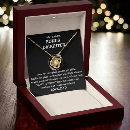 My Badass Bonus Daughter Necklace - If fate whispers Jewelry Giftinum