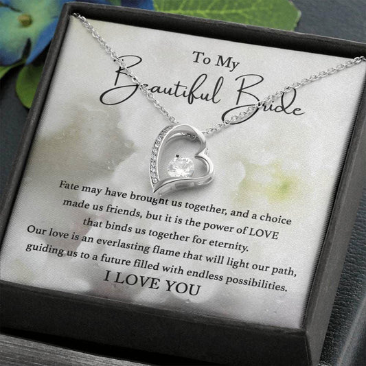 My Beautiful Bride Necklace - Fate brought us together JewelryGiftinum