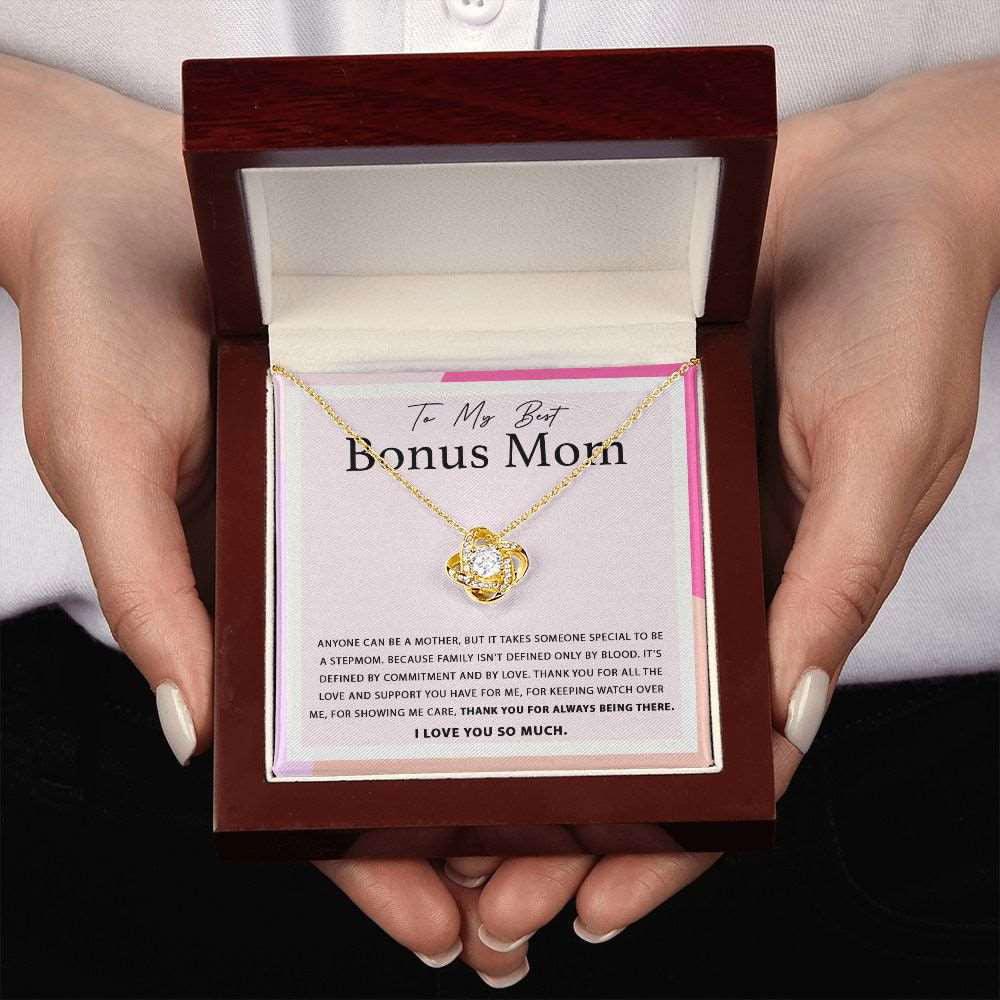 My Best Bonus Mom Necklace - Anyone can be a mother JewelryGiftinum