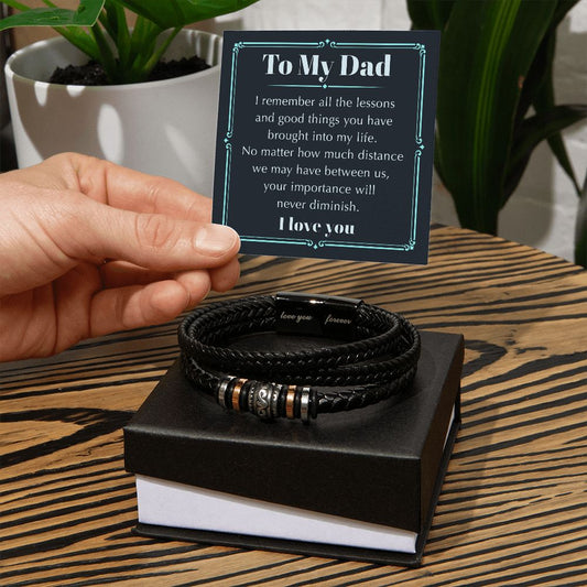 My Dad - Remember The Lessons Bracelett - Premium Jewelry - Just $44.95! Shop now at Giftinum