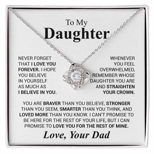 My Daughter Necklace | I Hope You Believe in Yourself Jewelry Giftinum