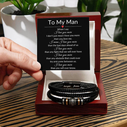 My man bracelet - When I say I love you JewelryGiftinum