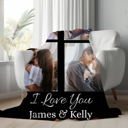 Personalized Couple Photo Blanket Blankets Giftinum