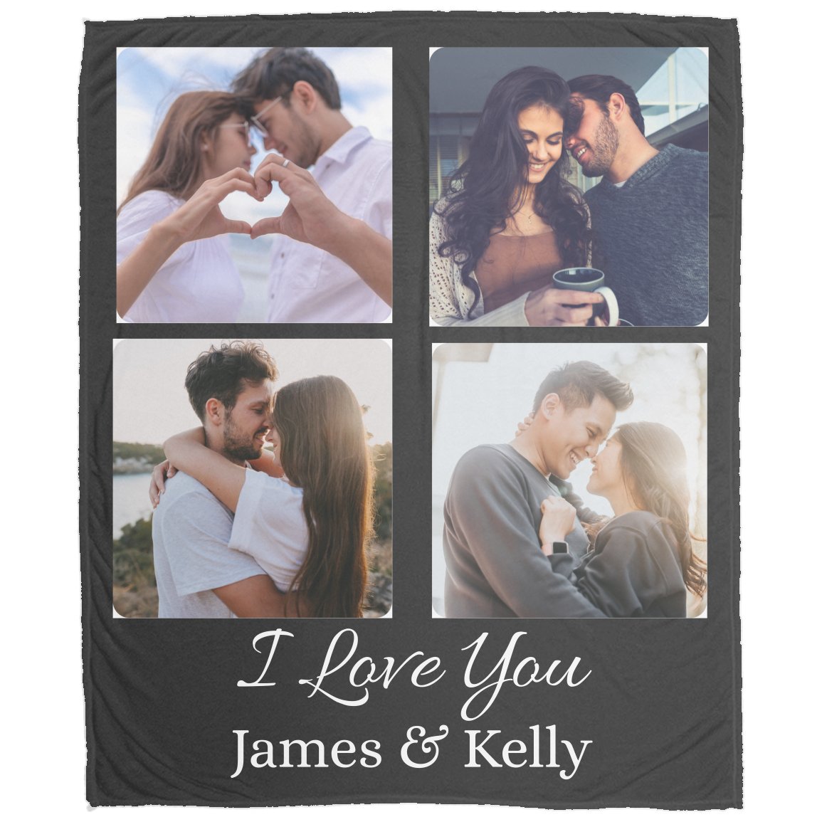 Personalized Couple Photo Blanket Blankets Giftinum