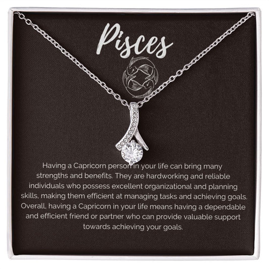 Pisces Zodiac Birthday Necklace - Premium Jewelry - Just $119.95! Shop now at Giftinum