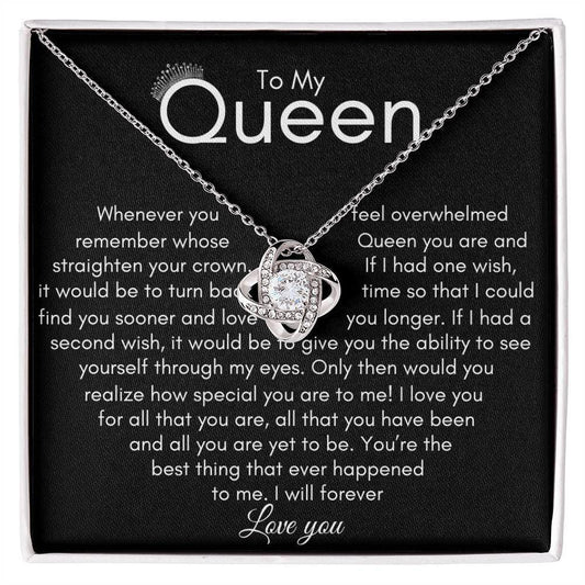 queen love knot necklace JewelryGiftinum