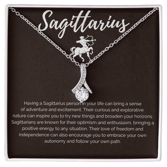 Sagittarius Zodiac Birthday Necklace JewelryGiftinum