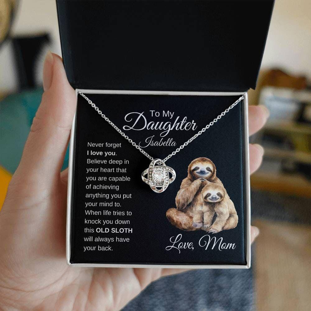 Sloth Necklace Card JewelryGiftinum