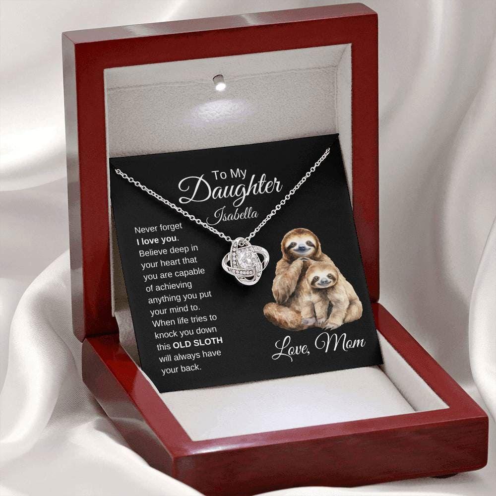 Sloth Necklace Card JewelryGiftinum