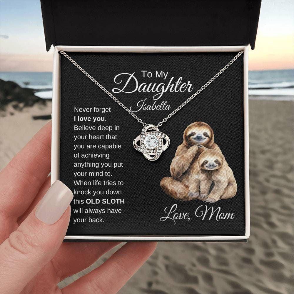 Sloth Necklace Card JewelryGiftinum