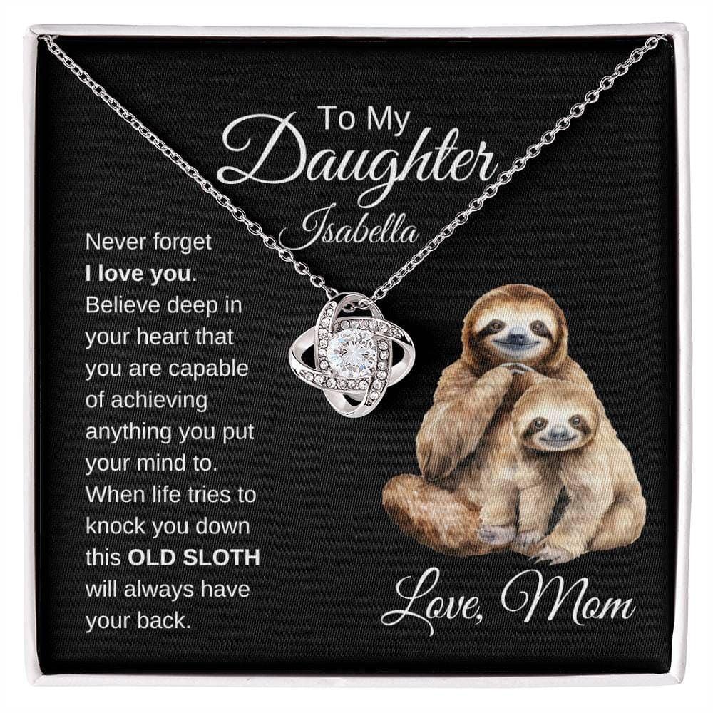 Sloth Necklace Card JewelryGiftinum