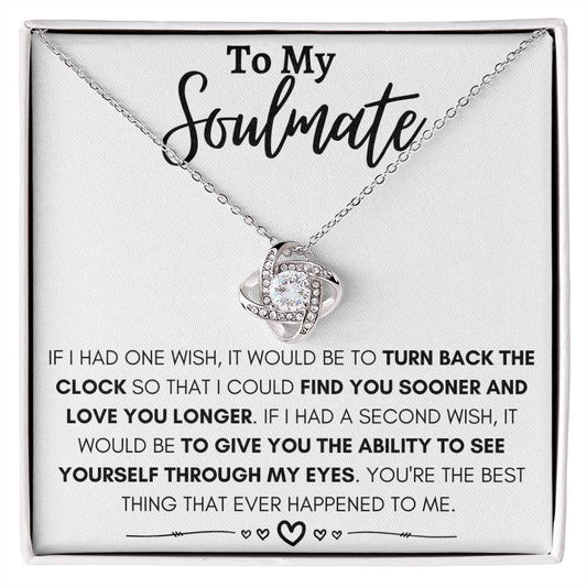 Soulmate Love Knot Necklace | Turn back time Jewelry Giftinum