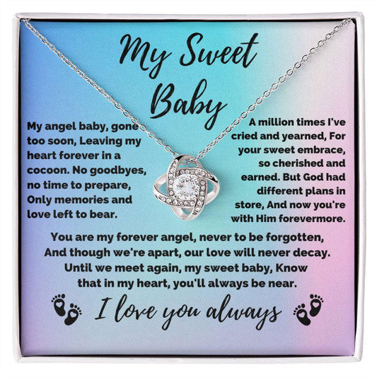 Sweet Baby Necklace - My angel baby, gone too soon. JewelryGiftinum