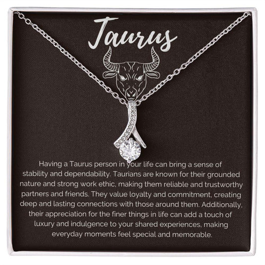 Taurus Zodiac Birthday Necklace JewelryGiftinum