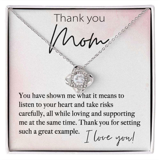 Thank You Mom Necklace JewelryGiftinum