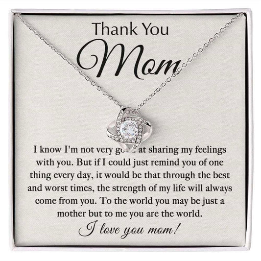 Thank You Mom Necklace - You're The World JewelryGiftinum