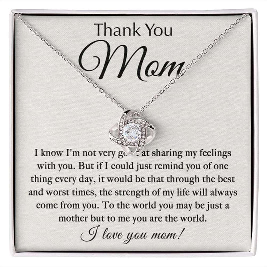 Thank You Mom Necklace - You're The World - Premium Jewelry - Just $59.95! Shop now at Giftinum