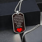 To Baby Angel From Mommy Dog Tag Necklace - Heart Stopped Beating - Giftinum