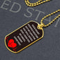 To Baby Angel From Mommy Dog Tag Necklace - Heart Stopped Beating - Giftinum