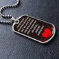 To Baby Angel From Mommy Dog Tag Necklace - Heart Stopped Beating - Giftinum
